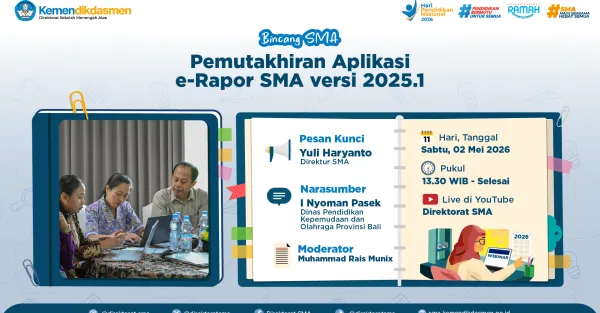 Pemutakhiran Aplikasi e-Rapor SMA Versi 2025.1
