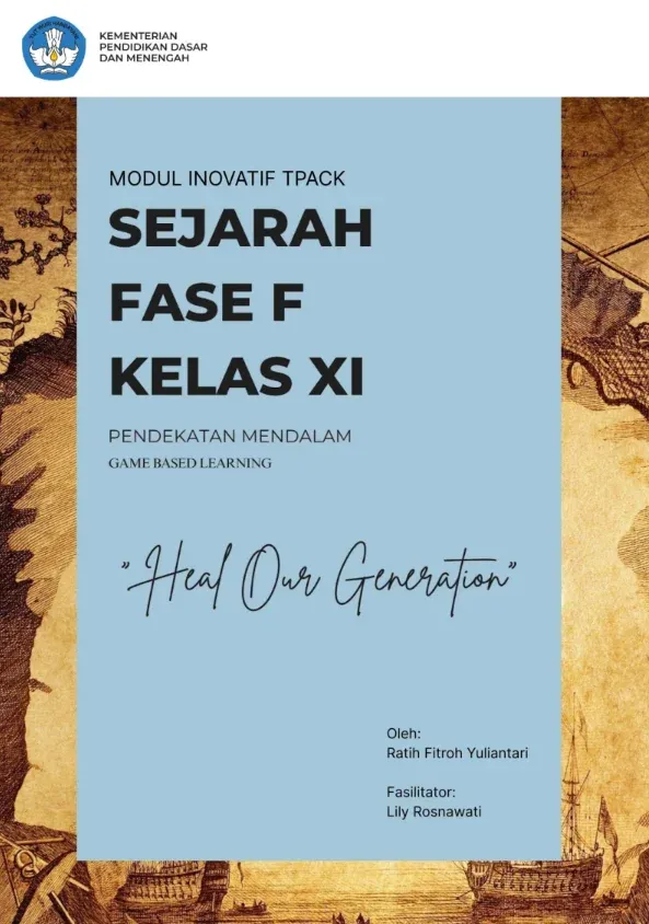 Cover Perencanaan Pembelajaran Game Based Learning  “Heal Our Generation”
